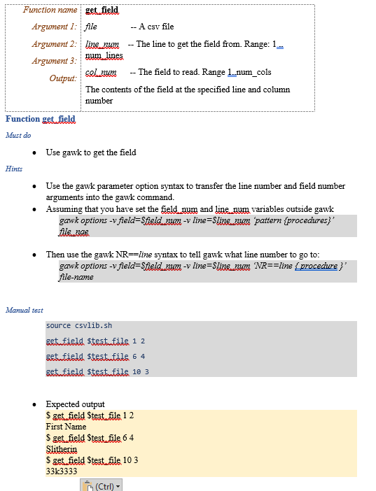 Solved Library file description - Write a library file | Chegg.com