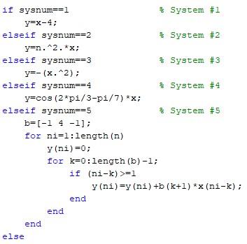 Matlab code for the systems: a. Write a mathematical | Chegg.com