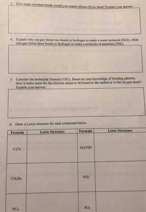 Solved 3. How many covalent bonds would you expect silicon | Chegg.com