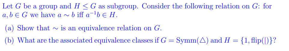 Solved Let G Be A Group And H | Chegg.com