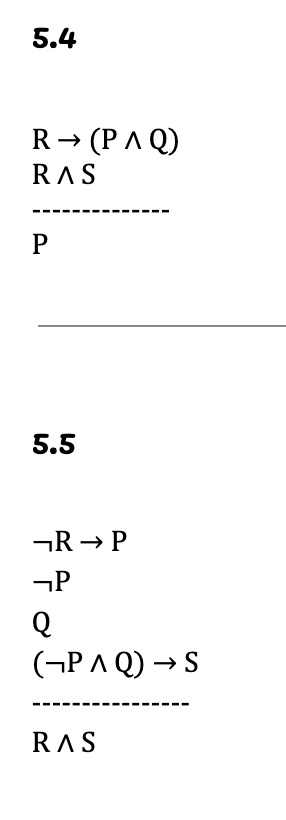 Solved 5.4 R+ (ΡΛQ) → (РЛQ) RAS P 5.5 RŰP -P Q (ΘΡΛQ) +S RAS | Chegg.com