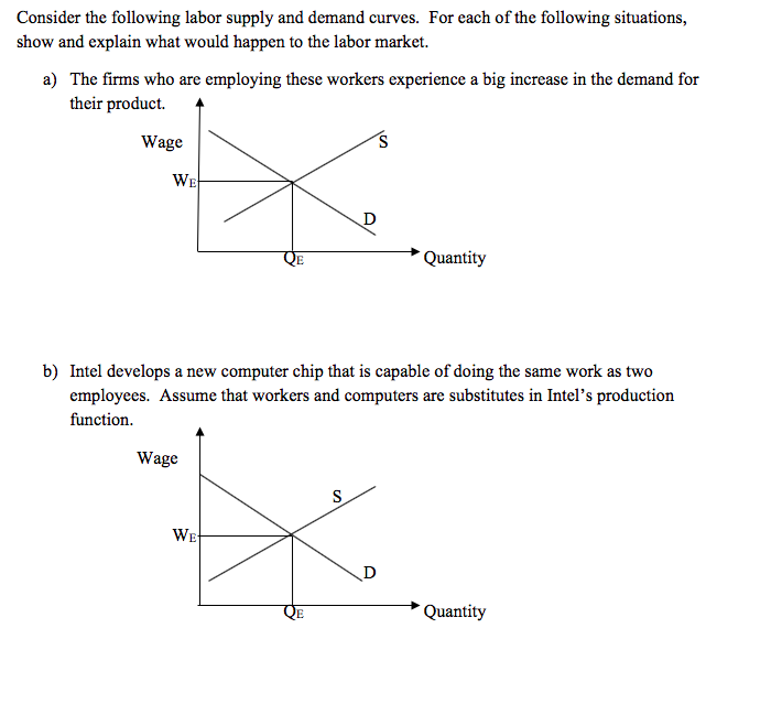 Solved Consider The Following Labor Supply And Demand | Chegg.com