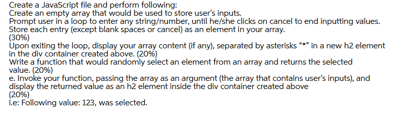 Solved Create a JavaScript file and perform following: | Chegg.com