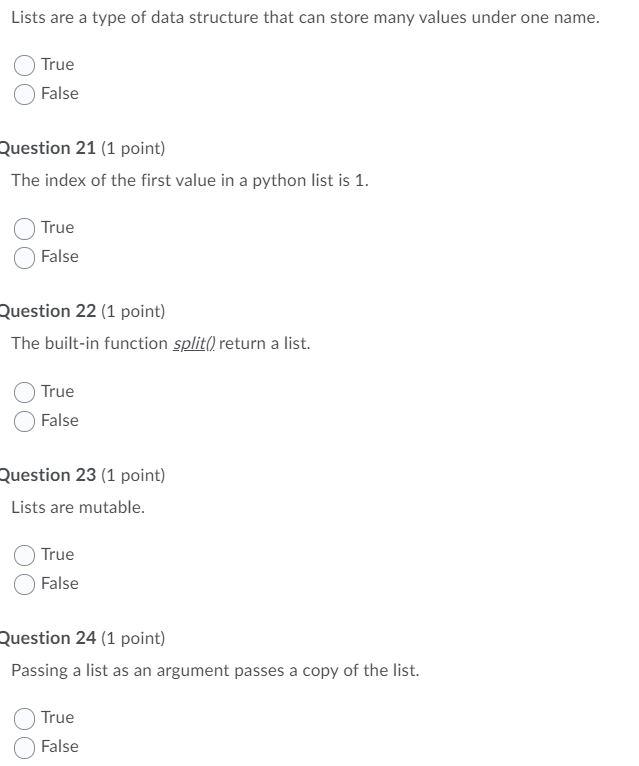 Solved Lists are a type of data structure that can store | Chegg.com
