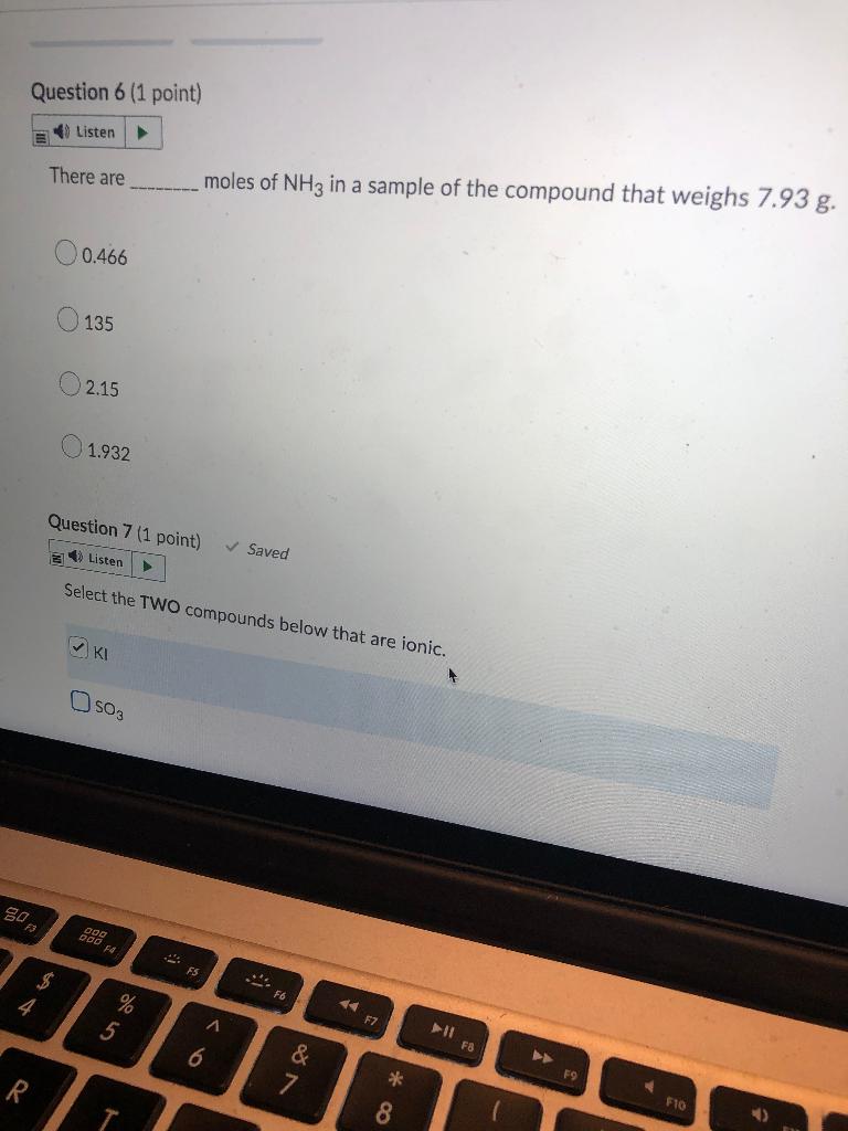 Solved Question 6 (1 Point) Listen There Are 4 R $ 0.466 135 | Chegg.com