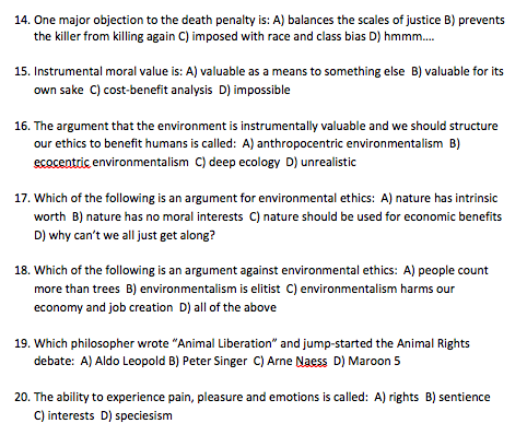 Solved 14. One major objection to the death penalty is A Chegg