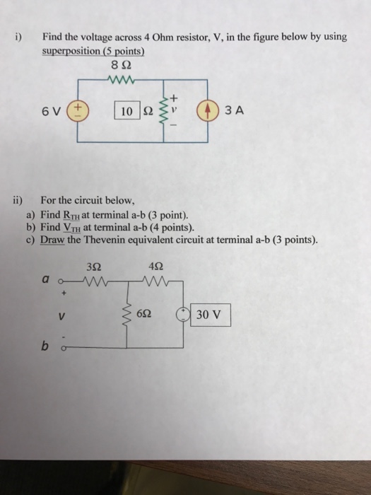 Solved Find The Voltage Across 4 Ohm Resistor V In The 6051