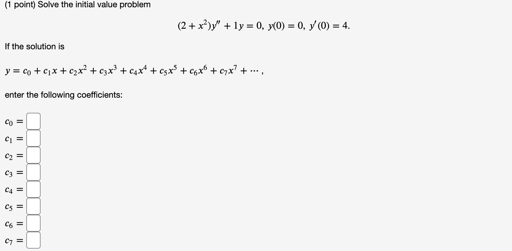 Solved (1 Point) Solve The Initial Value Problem If The | Chegg.com