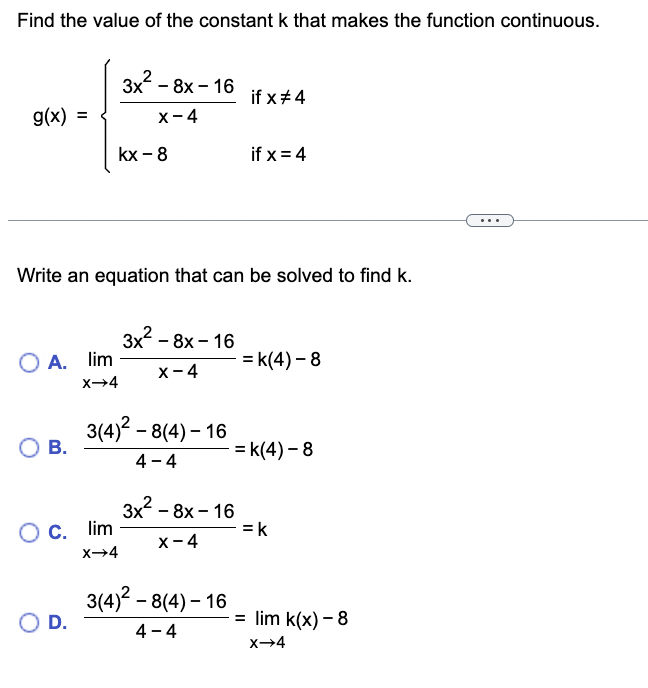Solved Find the value of the constant k that makes the | Chegg.com