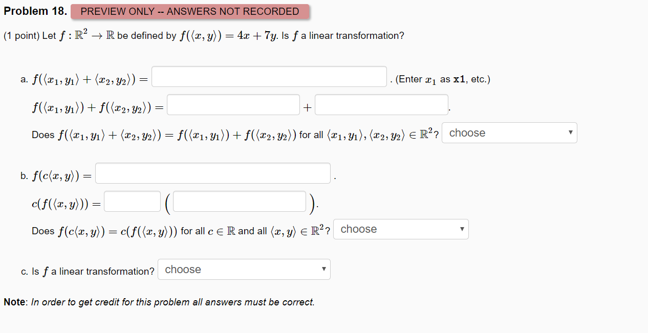 Solved Let F R2 Rf R2 R Be Defined By F X Y 4x 7yf Chegg Com