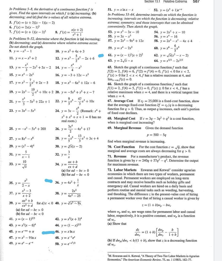 Solved In Problems 5-8, the derivative of a continuous | Chegg.com