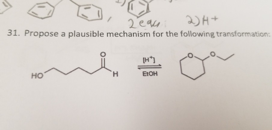 Solved 31. Propose a plausible mechanism for the following | Chegg.com