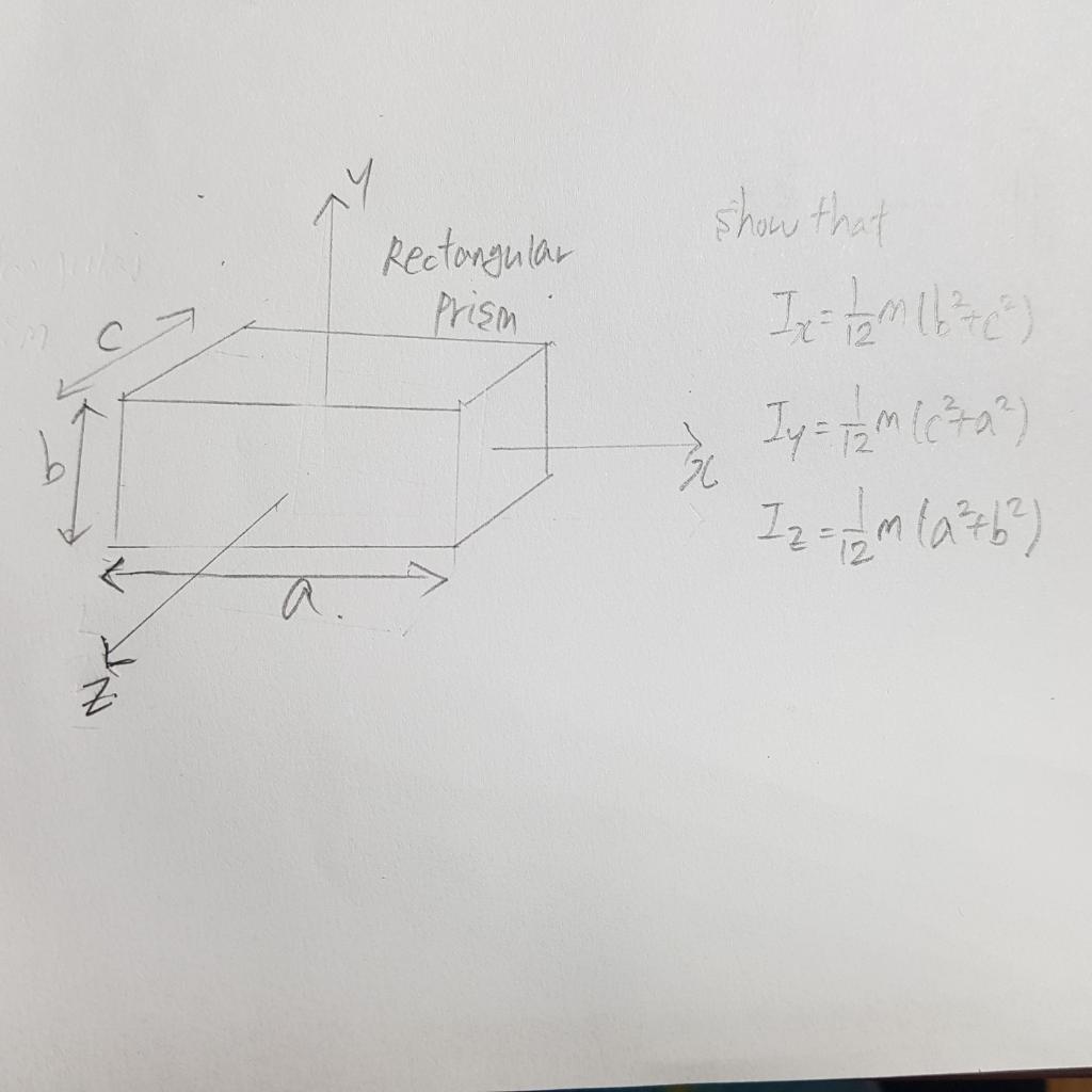 Solved 14 Rectangular Prism show that In = 12m 1676 Jy = 12 | Chegg.com