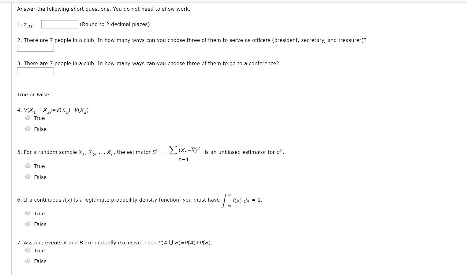 Solved Answer The Following Short Questions You Do Not N Chegg Com