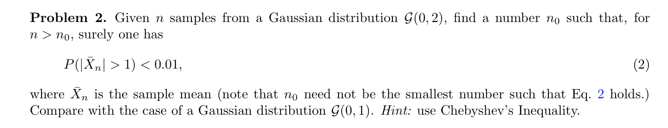 Solved Problem 2. Given n samples from a Gaussian | Chegg.com