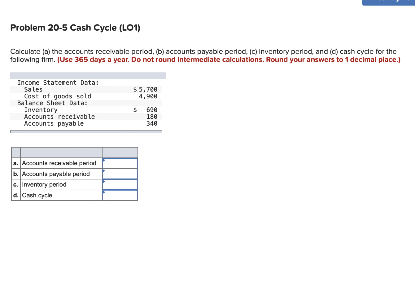 Solved Calculate (a) the accounts receivable period, (b) | Chegg.com
