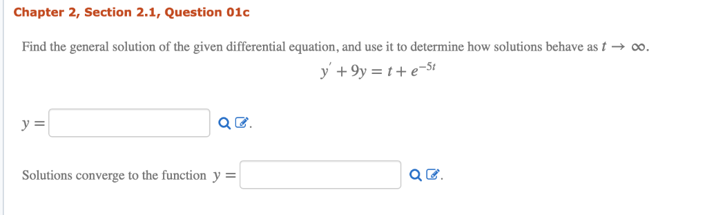 Solved Chapter 2, Section 2.1, Question 01c Find The General | Chegg.com