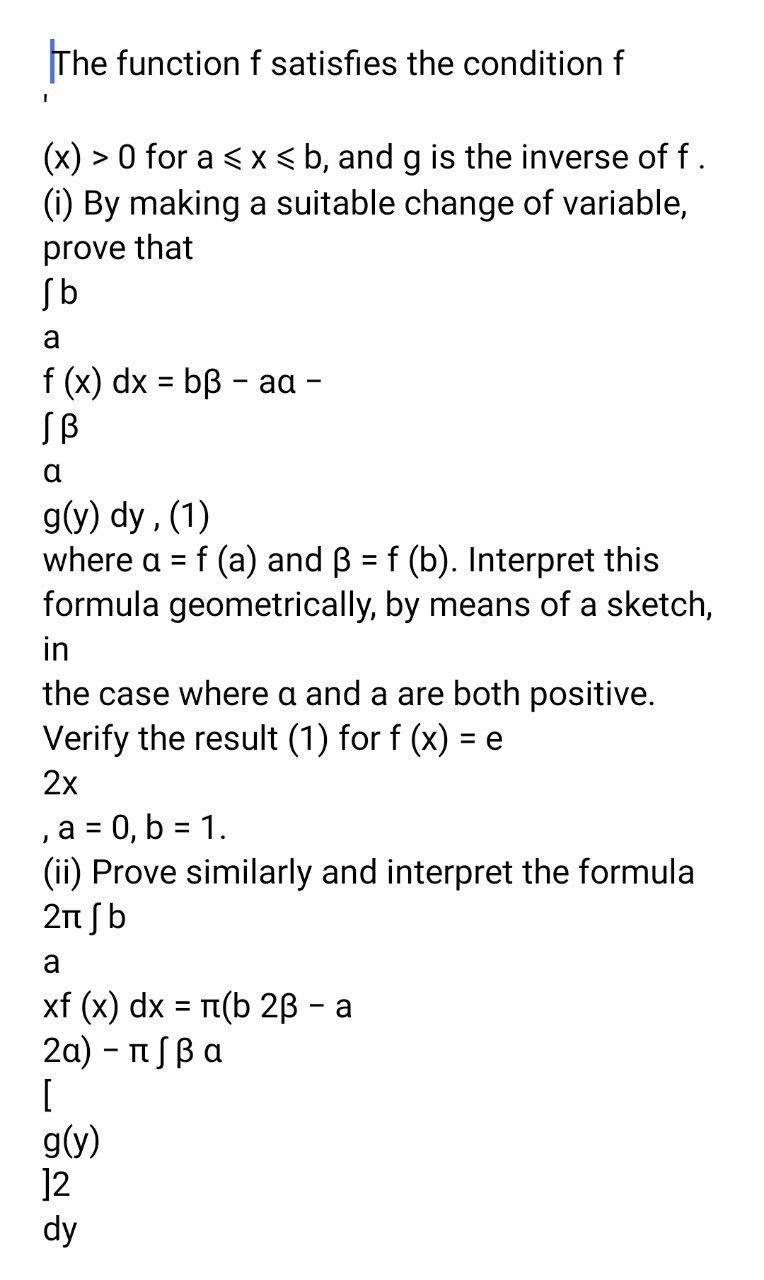 Solved The function f satisfies the condition f (x) > 0 for | Chegg.com