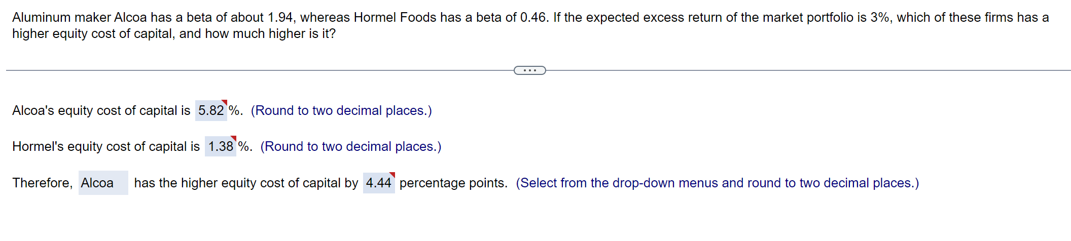 Solve with these numbers in Excel showing how to get | Chegg.com