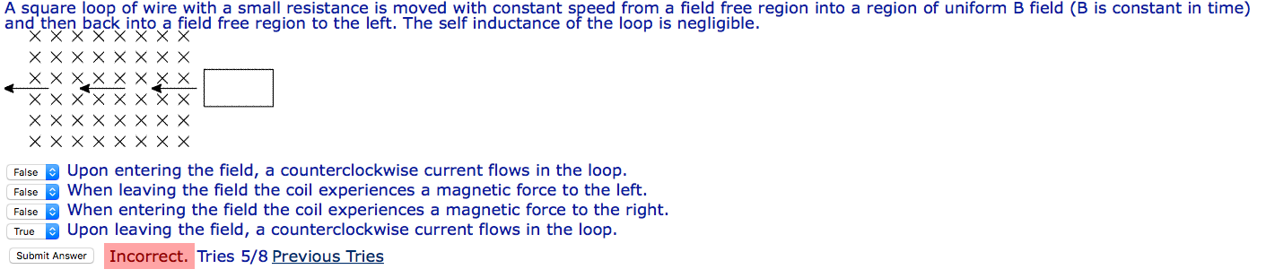 Solved X A square loop of wire with a small resistance is | Chegg.com