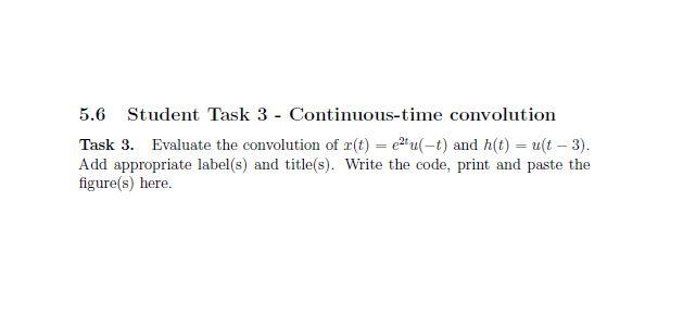 Solved 5.1 Continuous-time unit step function The | Chegg.com