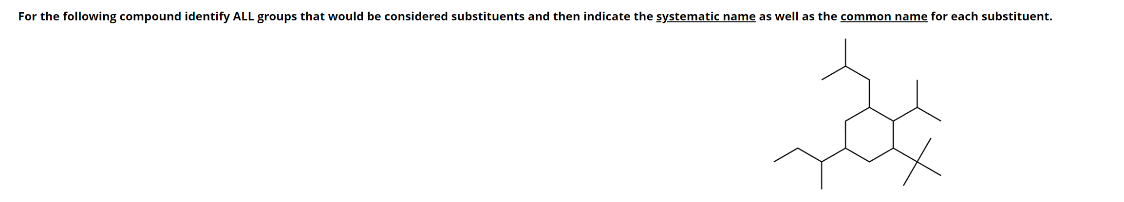 Solved For the following compound identify ALL groups that | Chegg.com