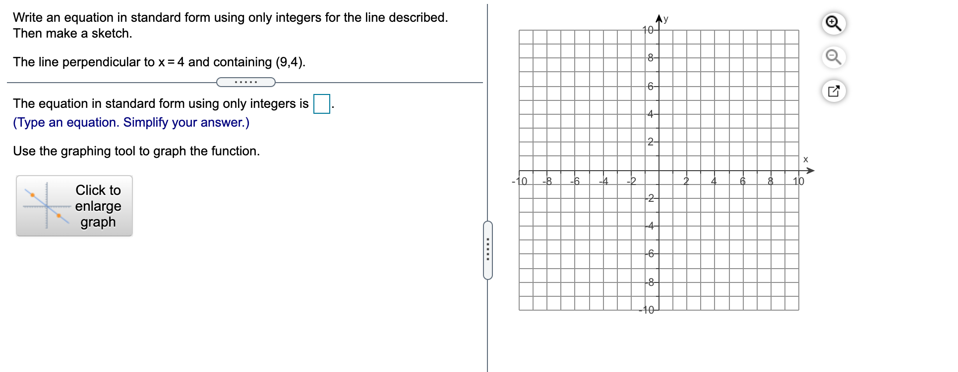 Solved Write an equation in standard form using only