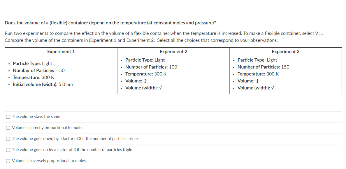 Solved Does the volume of a (flexible) container depend on | Chegg.com