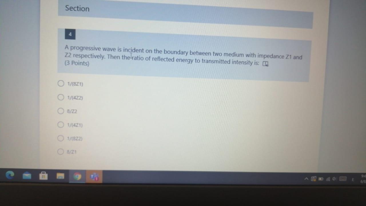 Solved Section A progressive wave is incident on the | Chegg.com