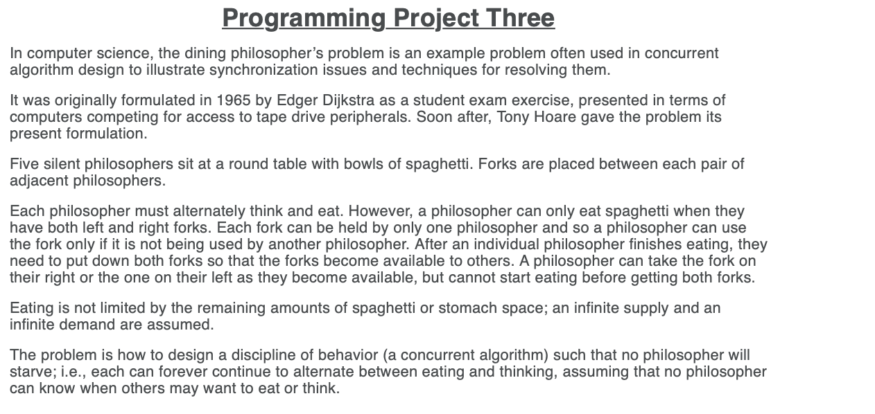 Programming Project Three In computer science, the | Chegg.com