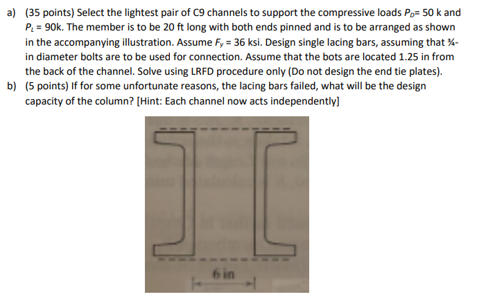 Solved a) (35 points) Select the lightest pair of C9 | Chegg.com