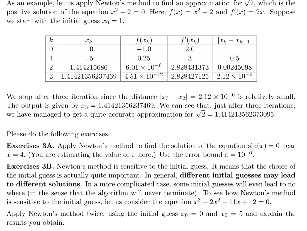 Solved exercises 3A and 3B | Chegg.com