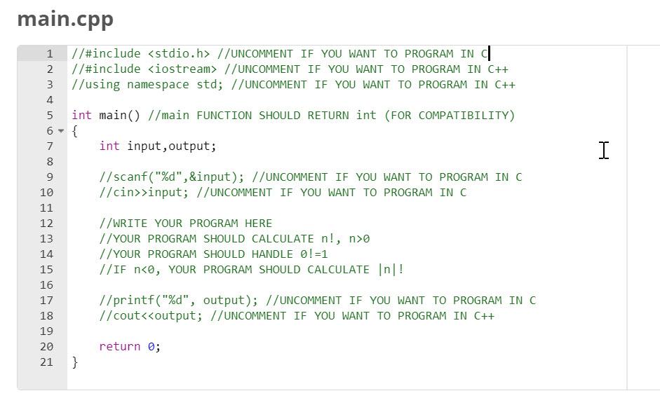 Solved You are expected to write a C or C++ program code | Chegg.com