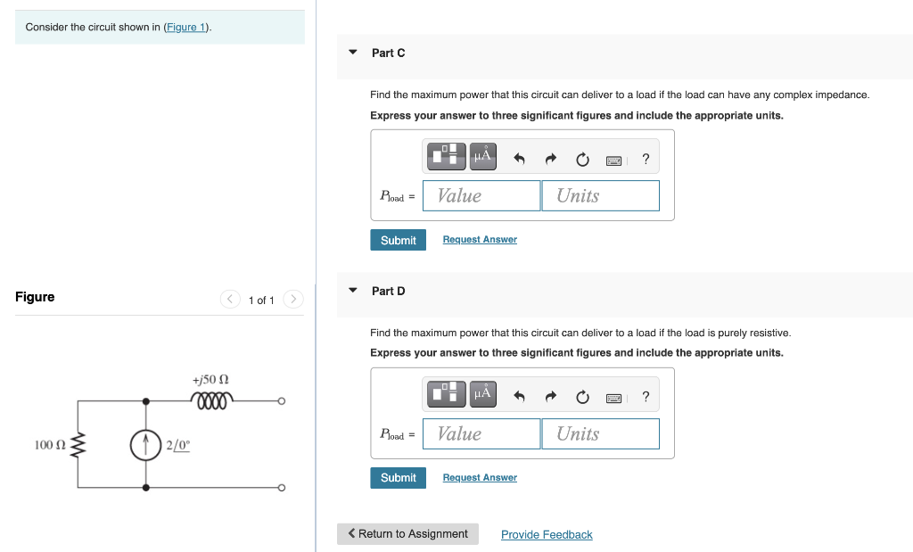 Solved Consider the circuit shown in (Figure 1). Part Find | Chegg.com