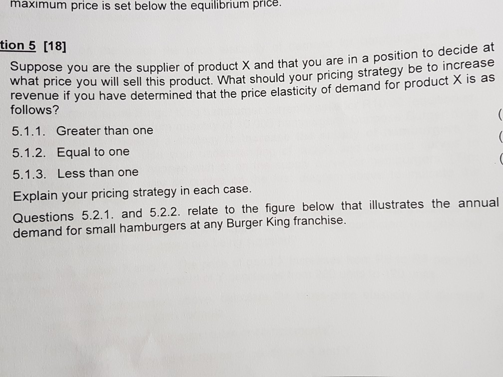 Solved Maximum Price Is Set Below The Equilibrium Price. | Chegg.com