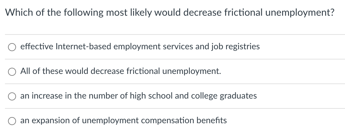 Solved Which of the following most likely would decrease | Chegg.com