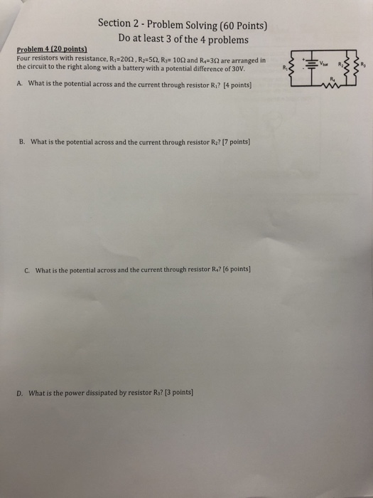 Solved Section 2 - Problem Solving (60 Points) Do at least 3 | Chegg.com