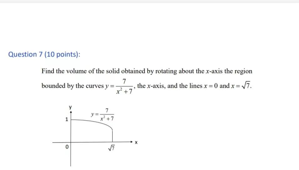 Solved Find the volume of the solid obtained by rotating | Chegg.com