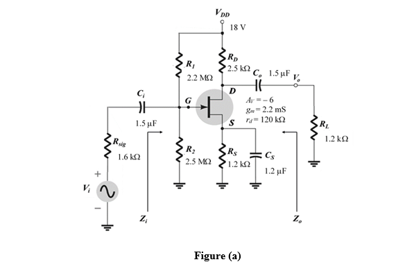 Solved A A Common Source Jfet Amplifier Circuit Is Shown 0423