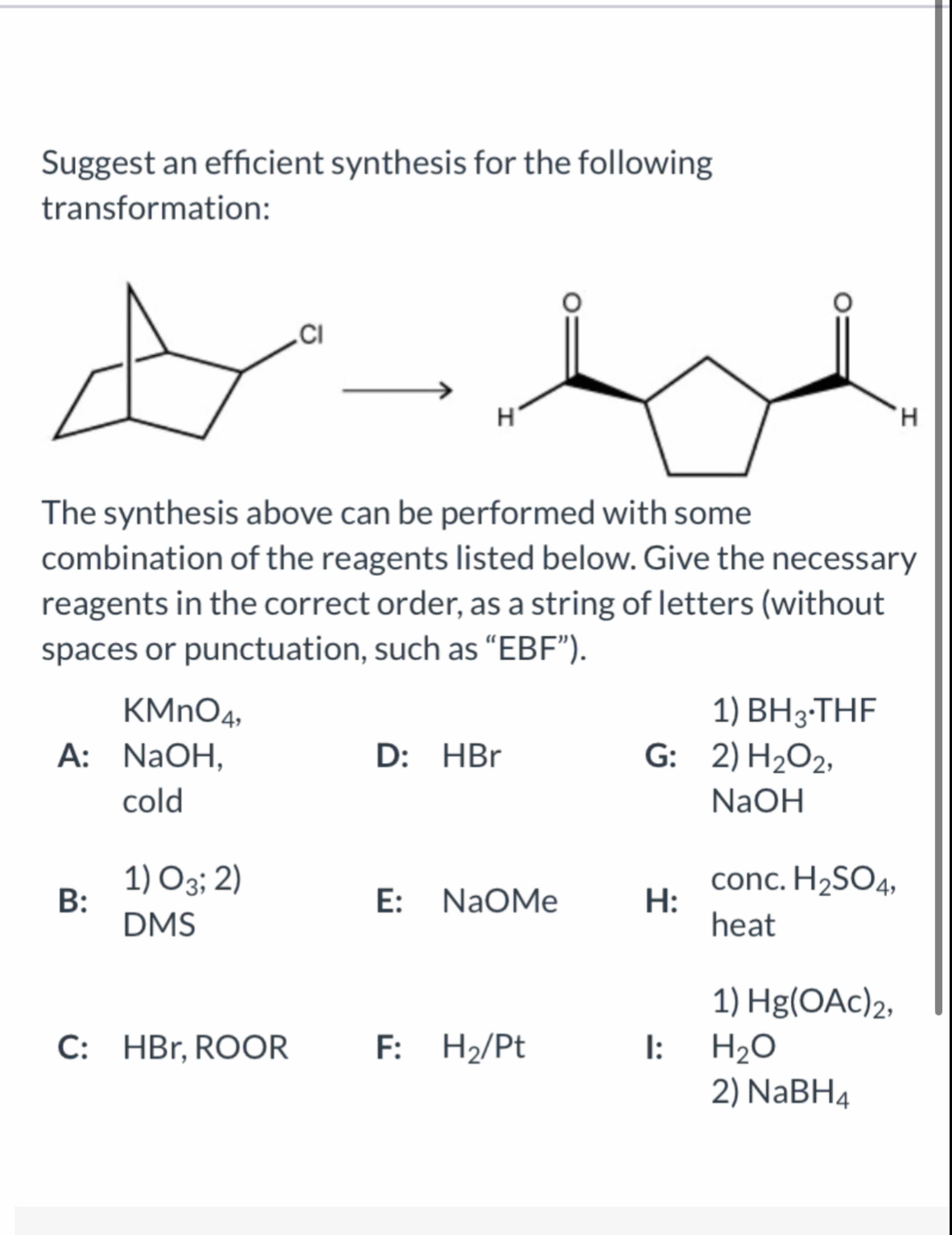 Solved Suggest An Efficient Synthesis For The | Chegg.com