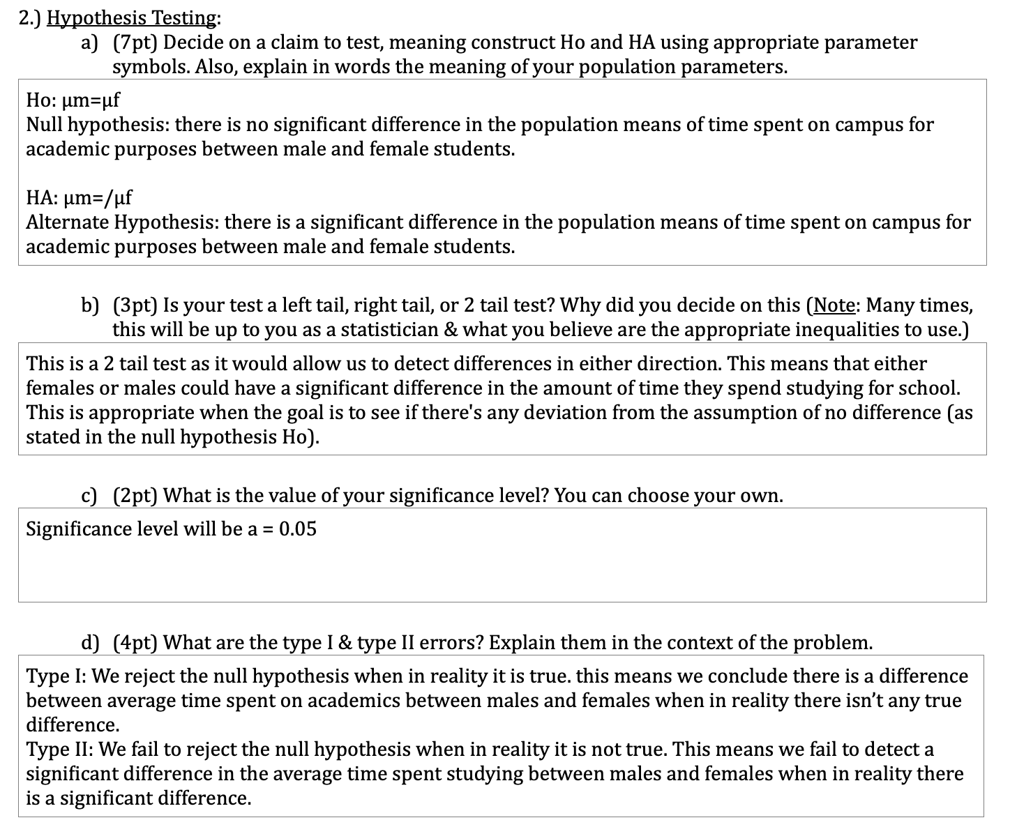 Solved e) (6pt) Describe the sample statistic in words. What | Chegg.com