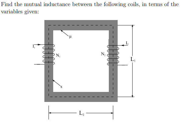 Solved Find The Mutual Inductance Between The Following | Chegg.com