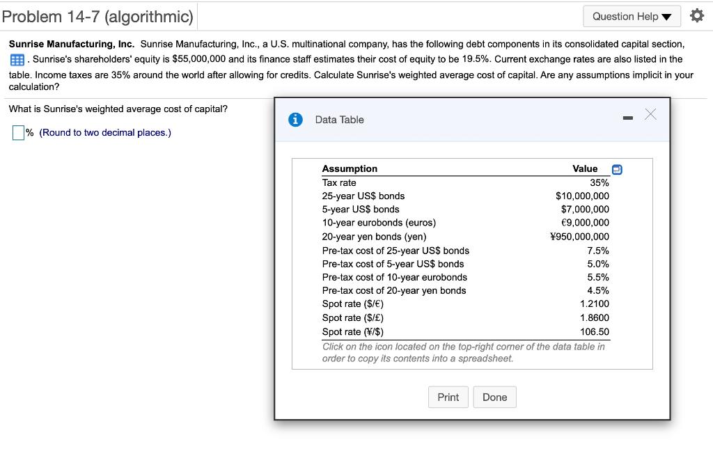 Problem 147 (algorithmic) Question Help Sunrise
