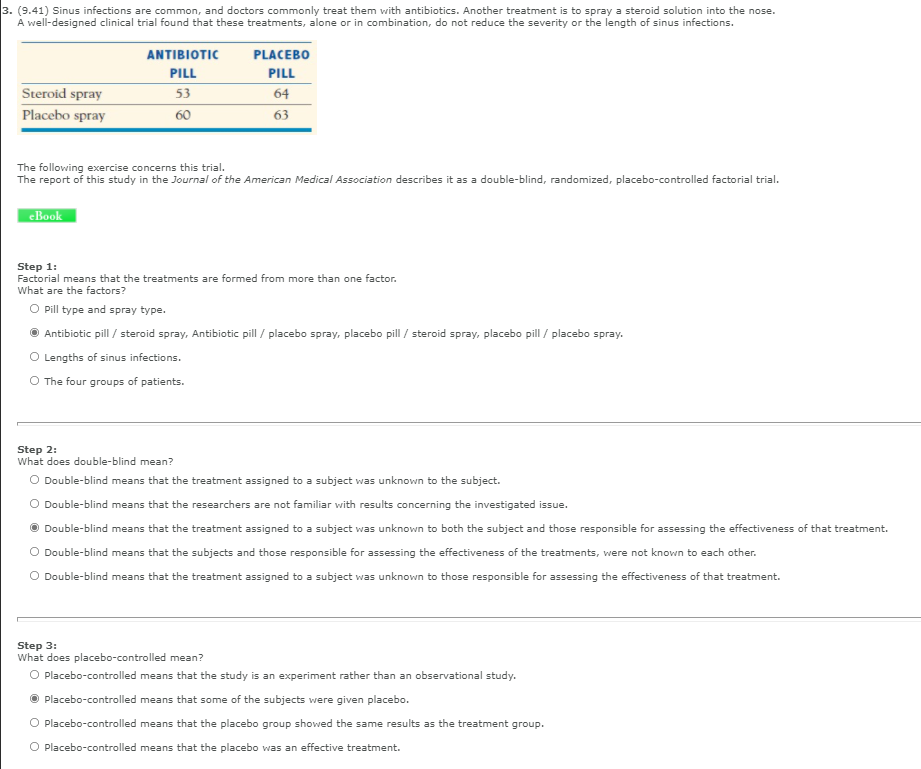 Solved 3 9 41 Sinus Infections Are Common And Doctors Chegg Com   Php3zG3nL