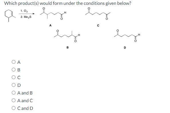 Solved Which Product(s) Would Form Under The Conditions | Chegg.com