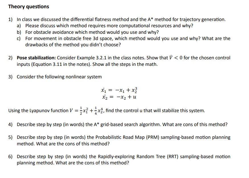 Solved Theory questions 1) In class we discussed the | Chegg.com