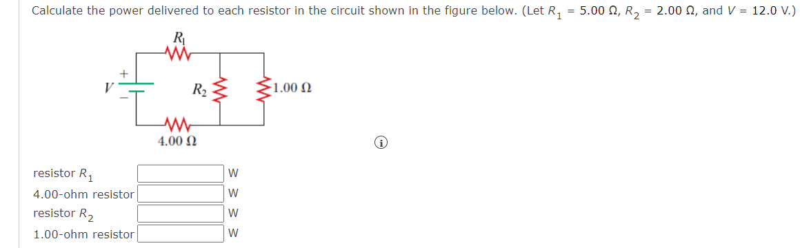 Solved Calculate the power delivered to each resistor in the | Chegg.com