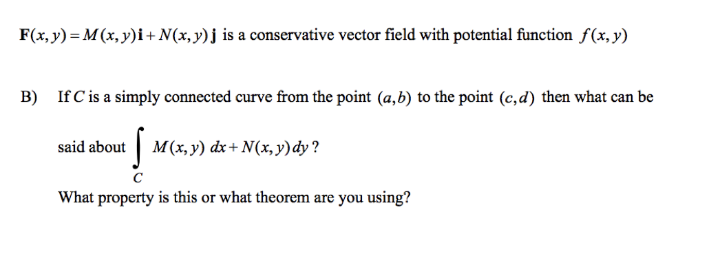 Solved F X Y M X Y I N X Y J Is A Conservative Vecto Chegg Com