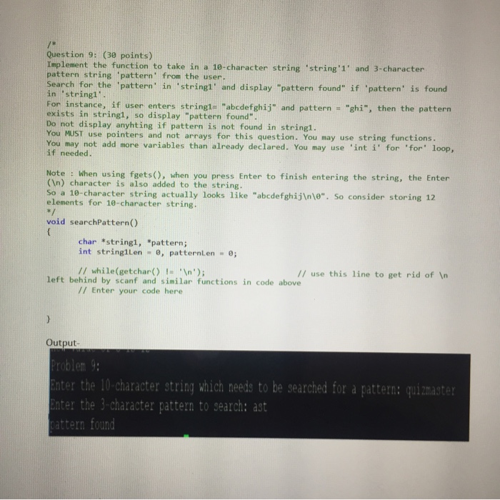Solved Question 9: (30 points) Implement the function to | Chegg.com
