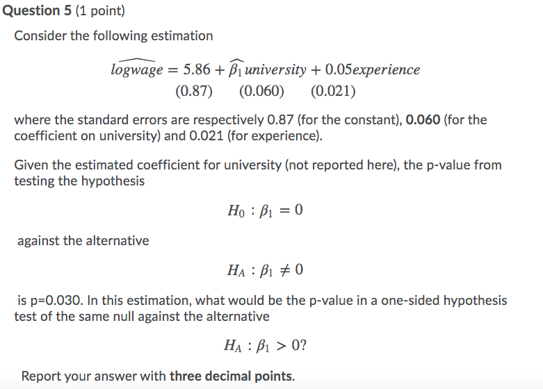 Solved Question 1 (1 point) Consider the following | Chegg.com